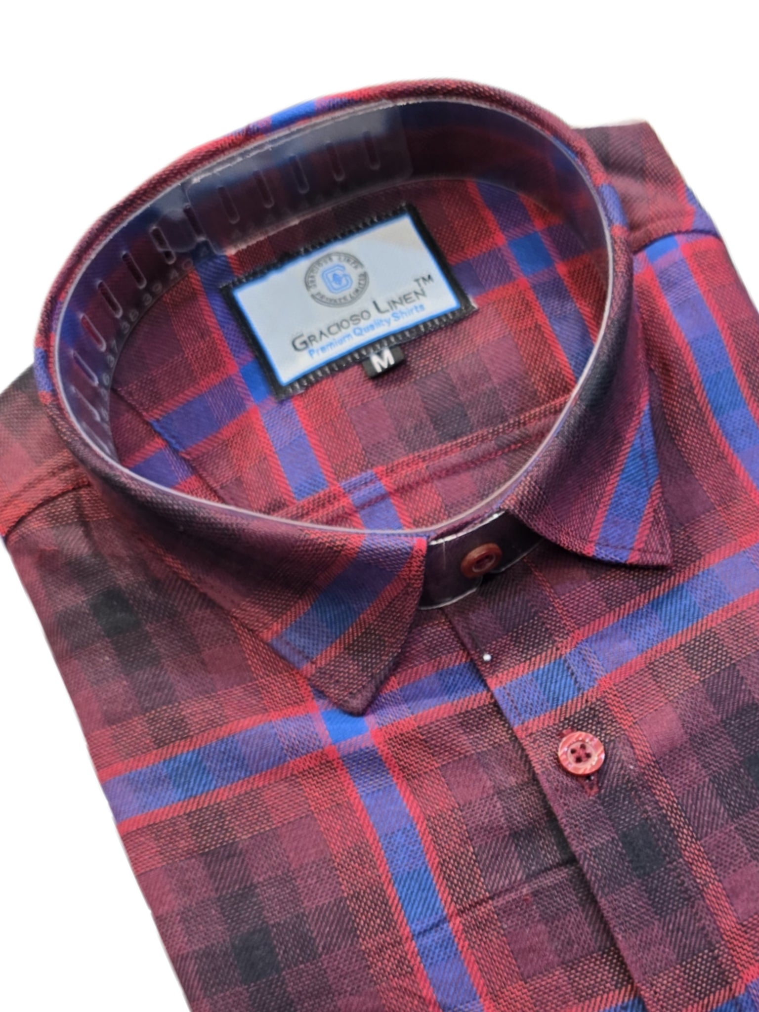 Cotton yarn dyed check