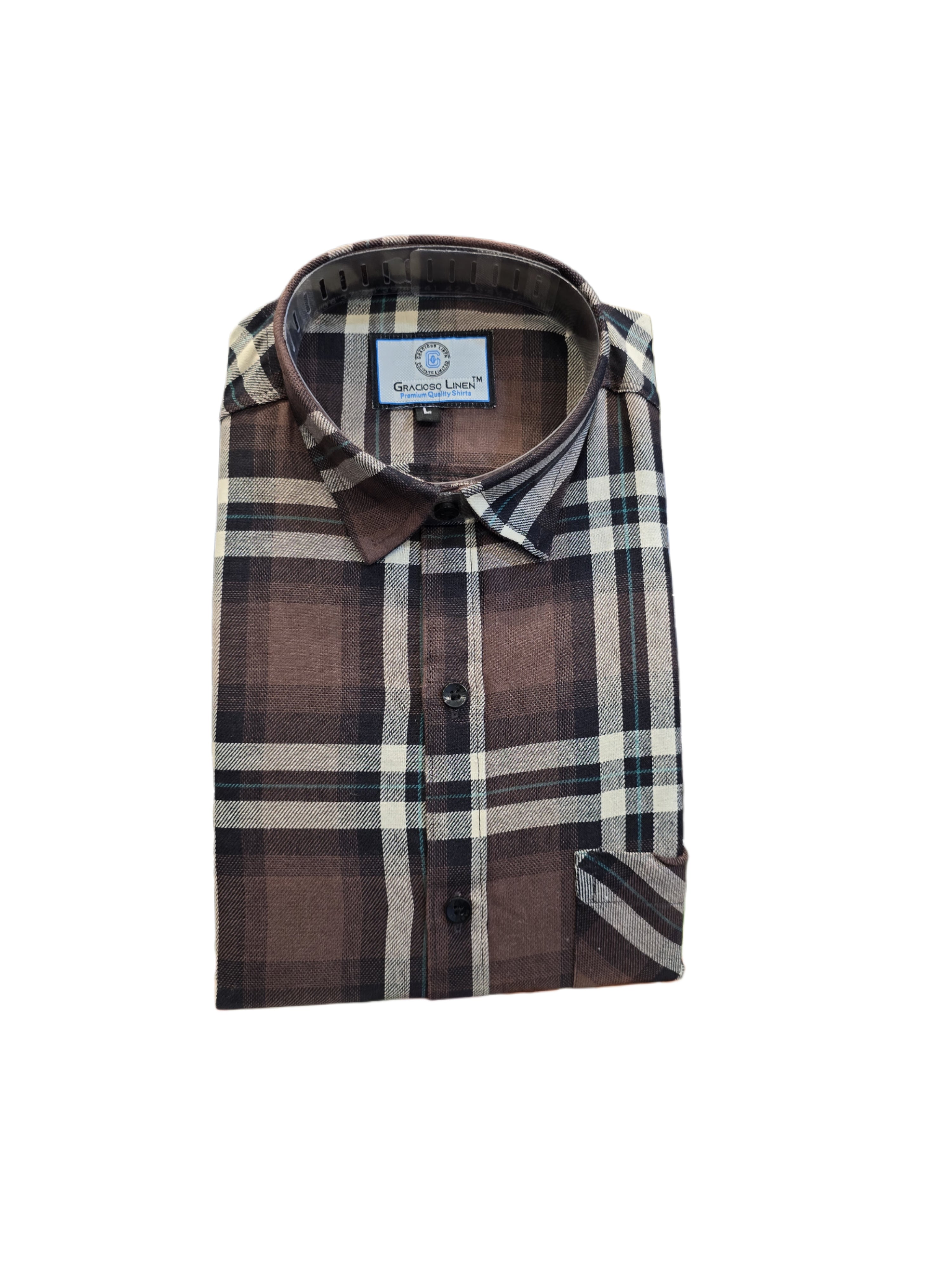 Cotton yarn dyed check