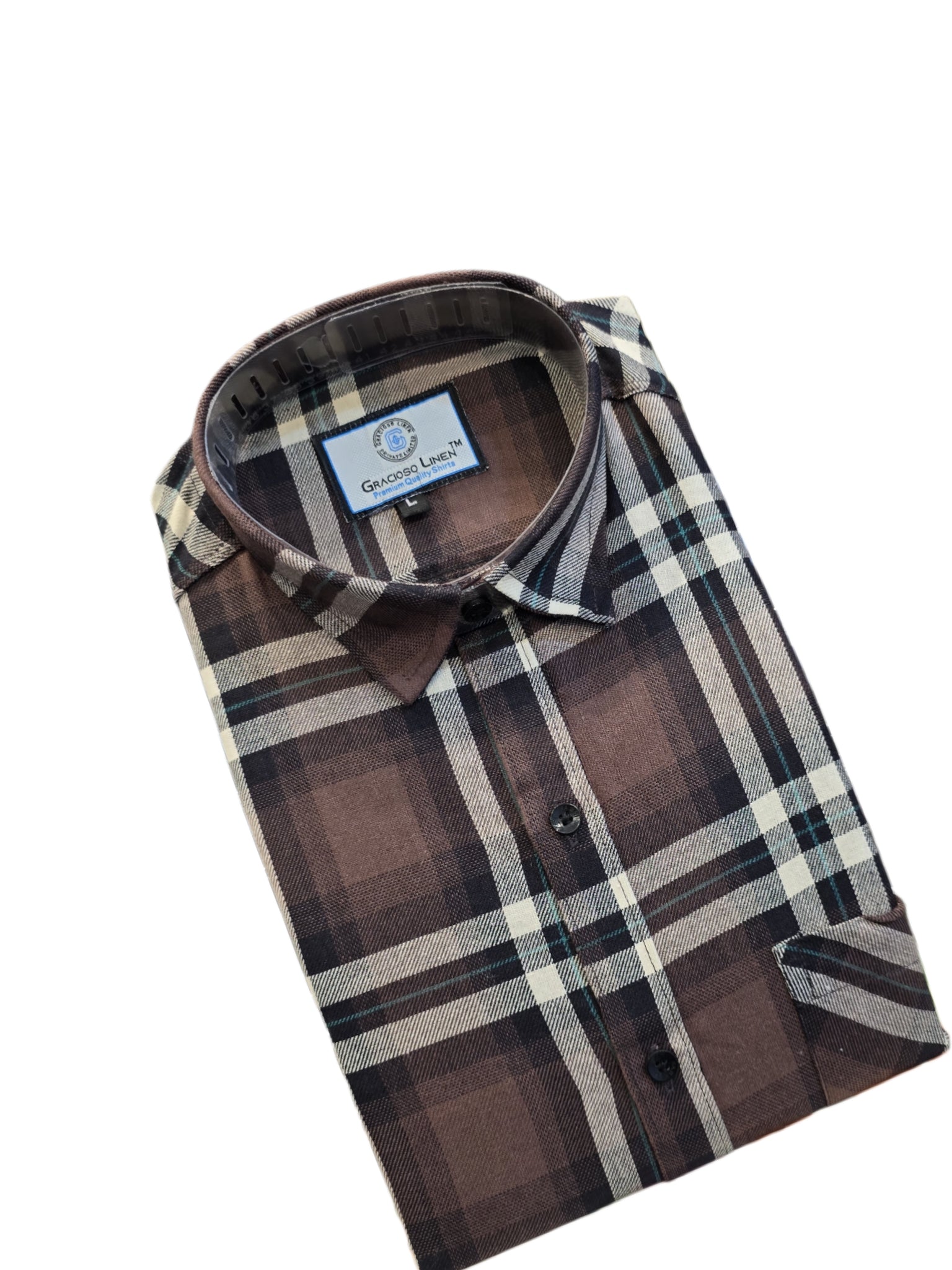 Cotton yarn dyed check