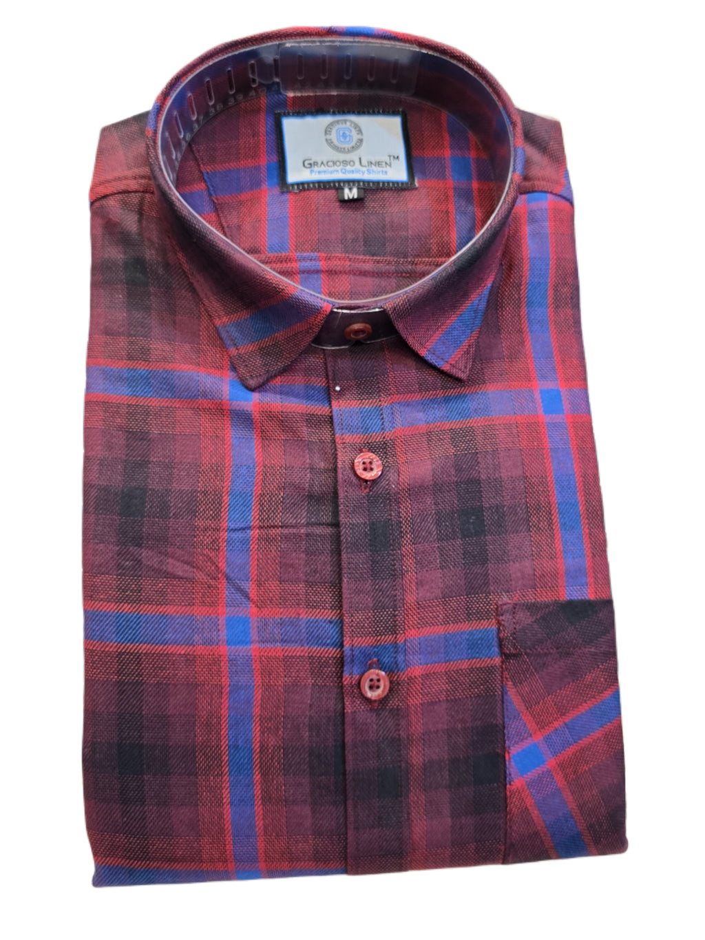 Cotton yarn dyed check