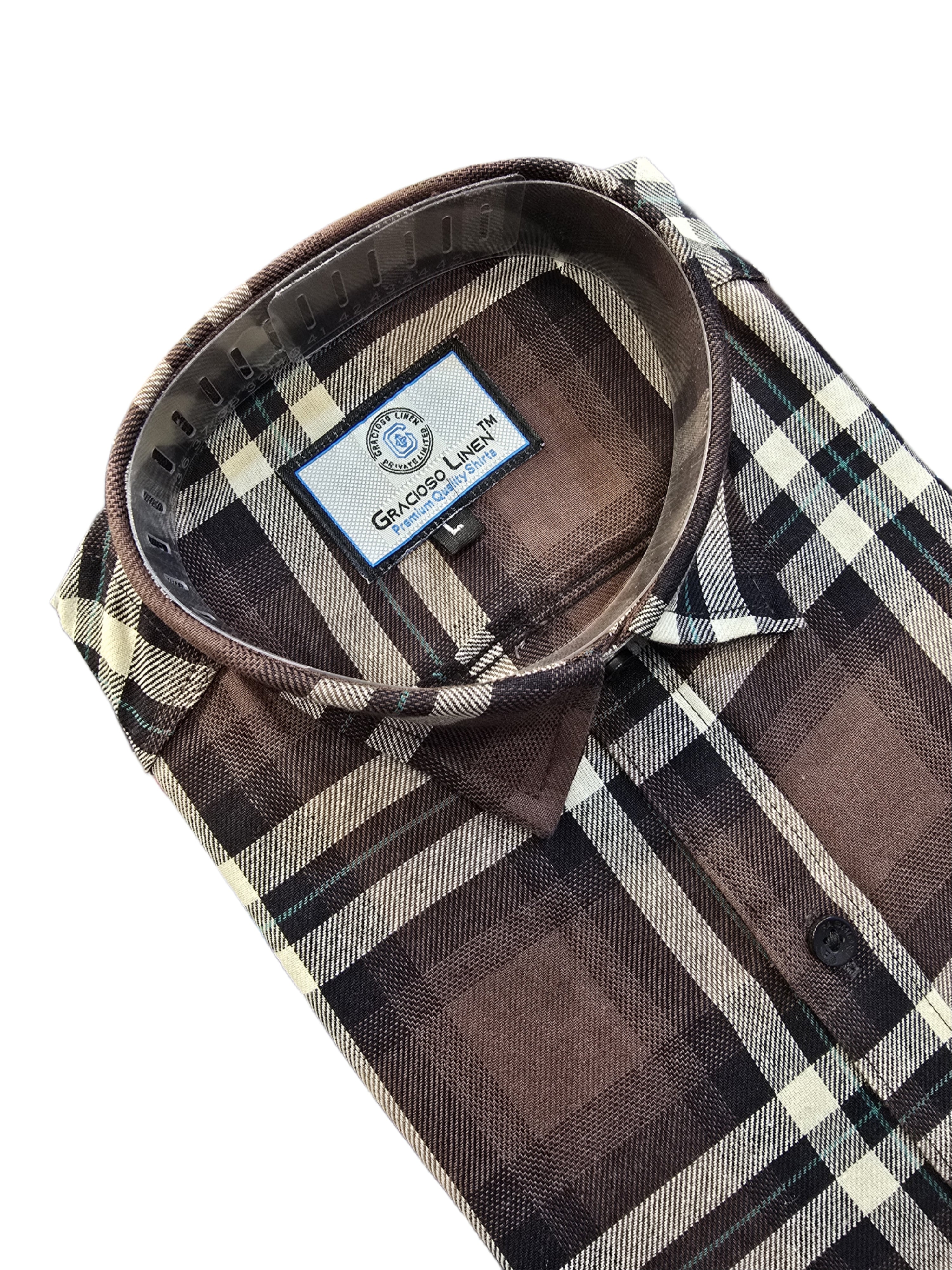 Cotton yarn dyed check