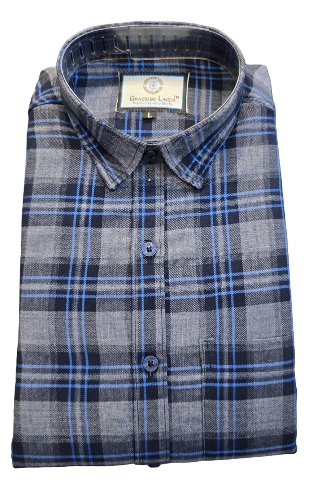 Cotton yarn dyed check