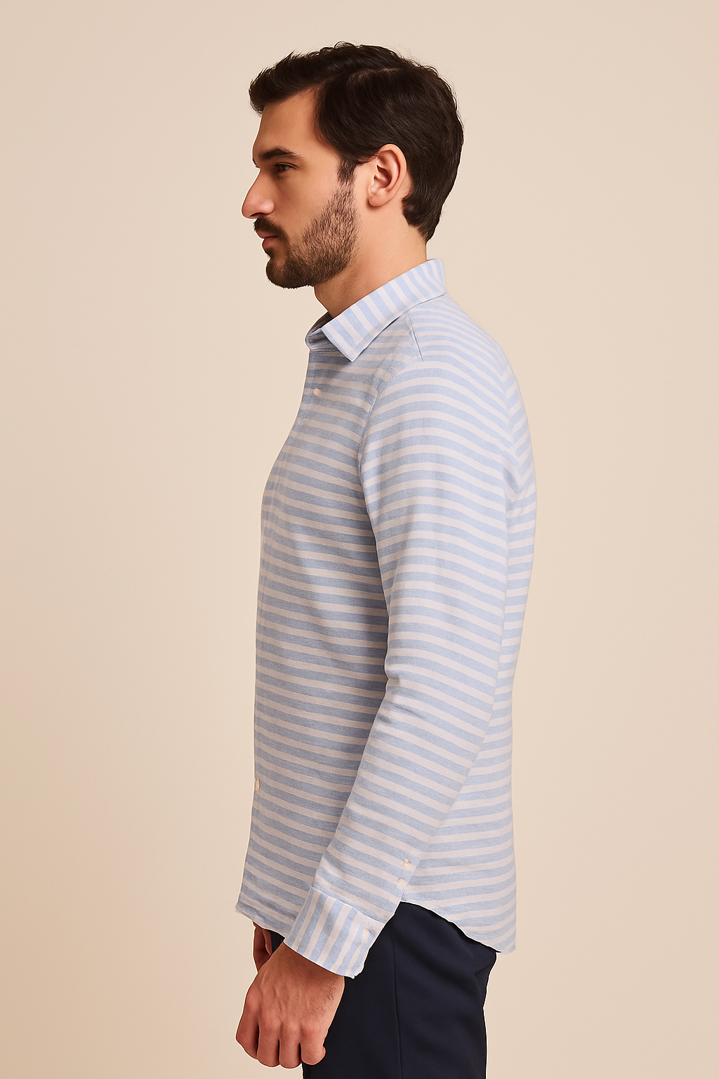 Cotton weft stripe shirt