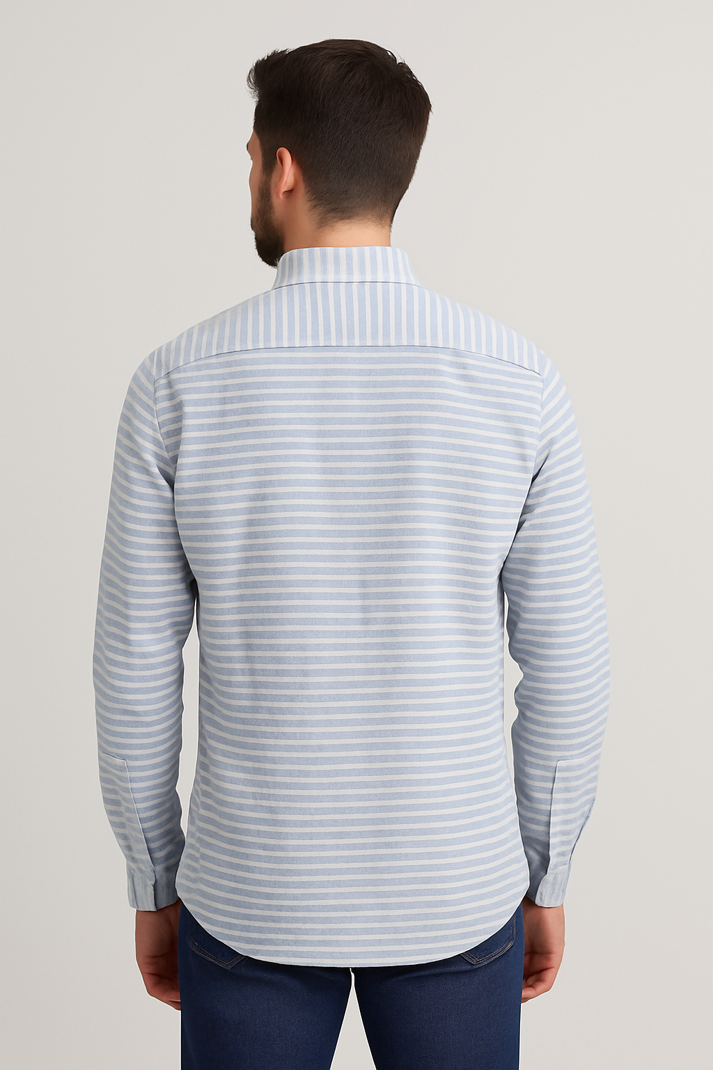 Cotton weft stripe shirt